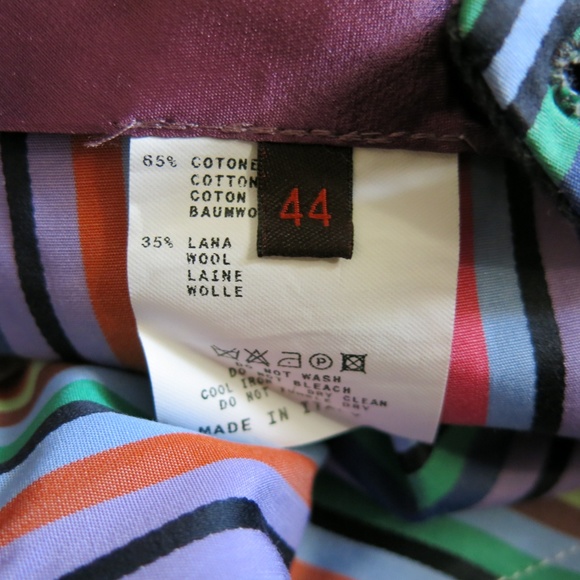 Etro Milano Gray Wool Blend Career Wear Pants 44 - Picture 6 of 6